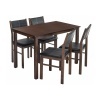 Обеденная группа Bahamas (стол и 4 стула) oak / black (LM)