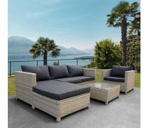Комплект плетеной мебели YR821G Grey/Grey