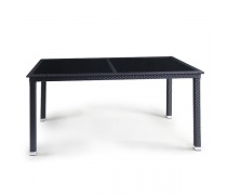 Плетеный стол T246A-W5-160x90 Black (AM)