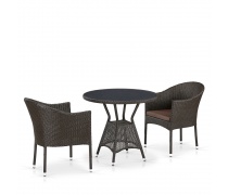 Комплект плетеной мебели T707ANS/Y350-W53 2Pcs Brown (AM)