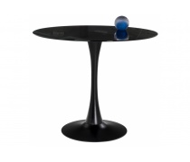 Стеклянный стол Tulip 90 black (LM)