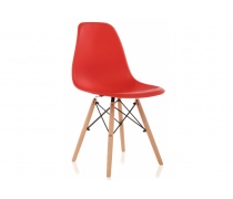 Стул деревянный Пластиковый стул Eames PC-015 красный
