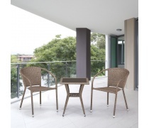 Комплект плетеной мебели T25B/Y137C-W56 Light brown 2Pcs (AM)