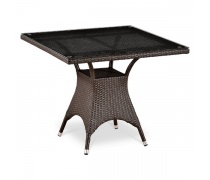 Плетеный стол T220BBT-W52-90x90 Brown (AM)