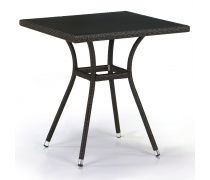 Плетеный стол T282BNS-W53-70x70 Brown (AM)