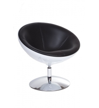 Дизайнерское кресло Lotus (черное с белым) A636
